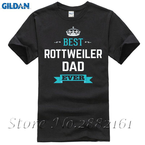 Gildan Man T-shirt Best Rottweiler Dad Ever. Father's Day Gift - Unisex Tshirt Short Sleeve Casual Printed Tee Size S-2Xl