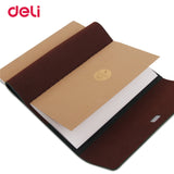 Deli Leather NOTEBOOK business Stationery 2 colors Office notebooks Diary Journal Sketchbook Refill Paper Notebook a diary gift