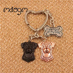 Rottweiler Gold Silver Plated Metal Pendant Keychain