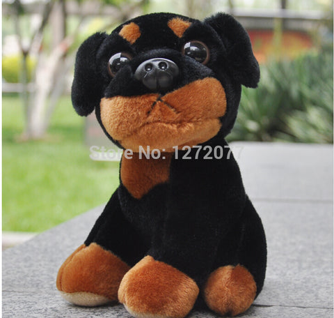 7" Rottweiler Dog Stuffed Plush Toy, Baby Kids Doll Gift Free Shipping