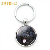 TAFREE Rottweiler glass cabochon keychain