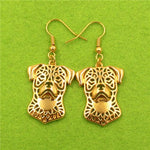 Cute Rottweiler  Earrings Golden  Women