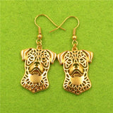 Cute Rottweiler  Earrings Golden  Women