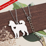 Necklace Dull Silver Color Husky