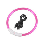 USB Luminous Dog Pet LED Collar Flashing Light USB Charging Collars