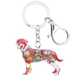 Rottweiler Dog Key Chain Key Ring