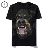 Punk Men Fashion  Rottweiler  T-Shirt