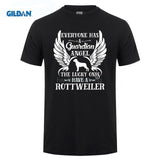 man t-shirt My Guardian Angel Is A Rottweiler