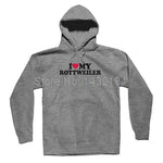 I Heart My Rottweiler Mens & Womens Long Sleeve Hoodies Sweatshirts