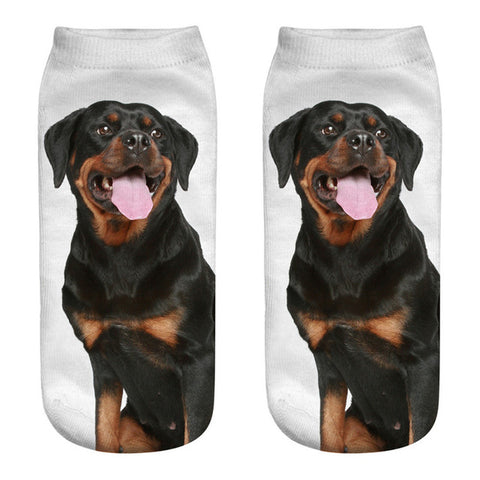 Rottweiler Dog 3D Female Socks